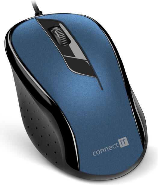CONNECT IT Optická myš, ergonomická, USB, modrá (CMO-1200-BL)