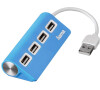 HAMA USB HUB/ 4 porty/ USB 2.0/ modrý (12179)