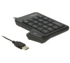 Delock USB Key Pad 19 keys + Tab key black (12482)