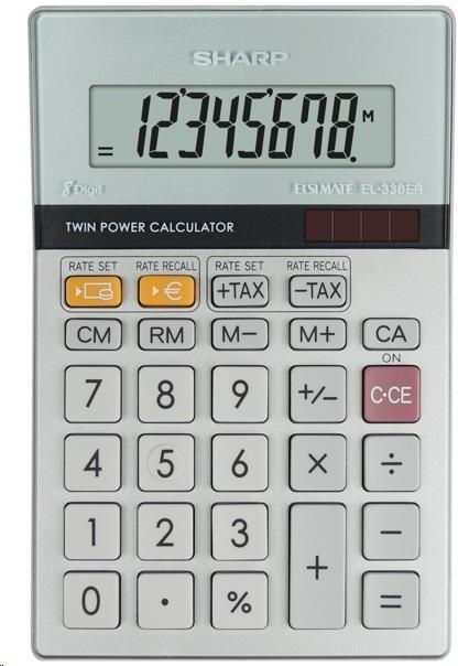 SHARP kalkulačka - EL330ERB - stříbrná (SH-EL330ERB)