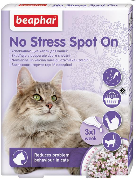 Přípravek pro kočky Beaphar No Stress Spot On sol, 3 x 0,4 ml