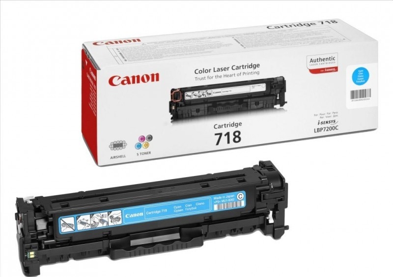 Toner Canon CRG-718C, 2900 stran originální - modrý