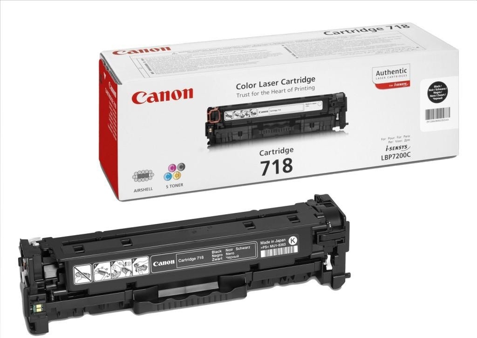 Toner Canon CRG-718Bk, 3400 stran originální - černý