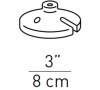 D19/2 Fixed support white Massive 1D19/2000002