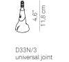 D33N/03 Universal joint   metal Massive 1D33N/03000A