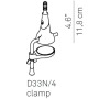 D33N/04 Clamp only  metal Massive 1D33N/04000A