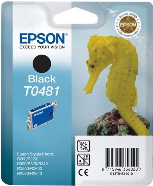 Inkoustová náplň Epson T0481, 13ml originální - černá