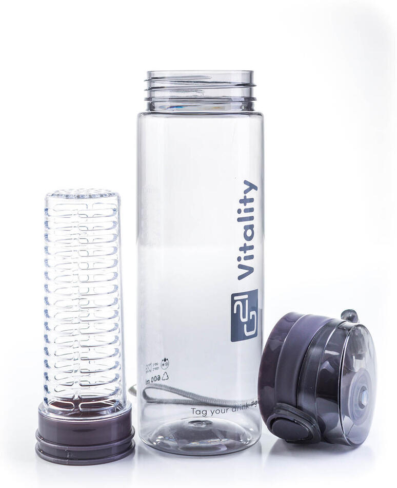 Láhev G21 na smoothie/juice, 600 ml, šedá