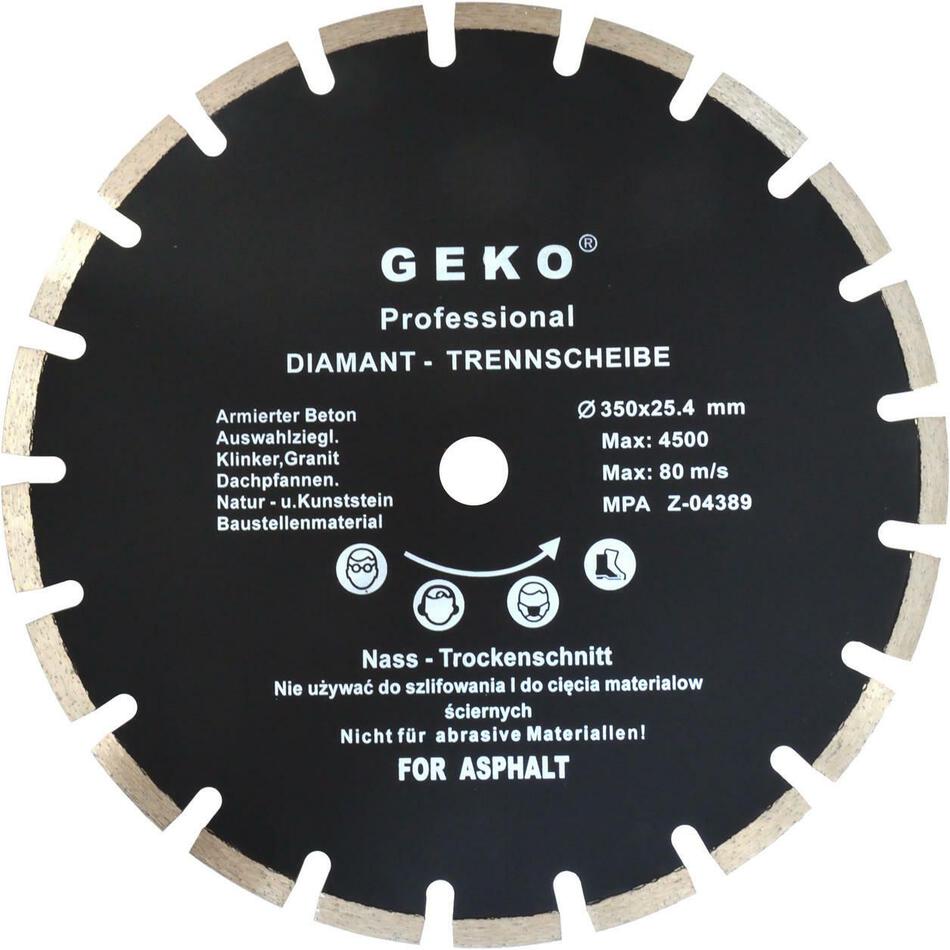 Kotouč diamantový řezný segmentový, 350x10x25,4mm GEKO