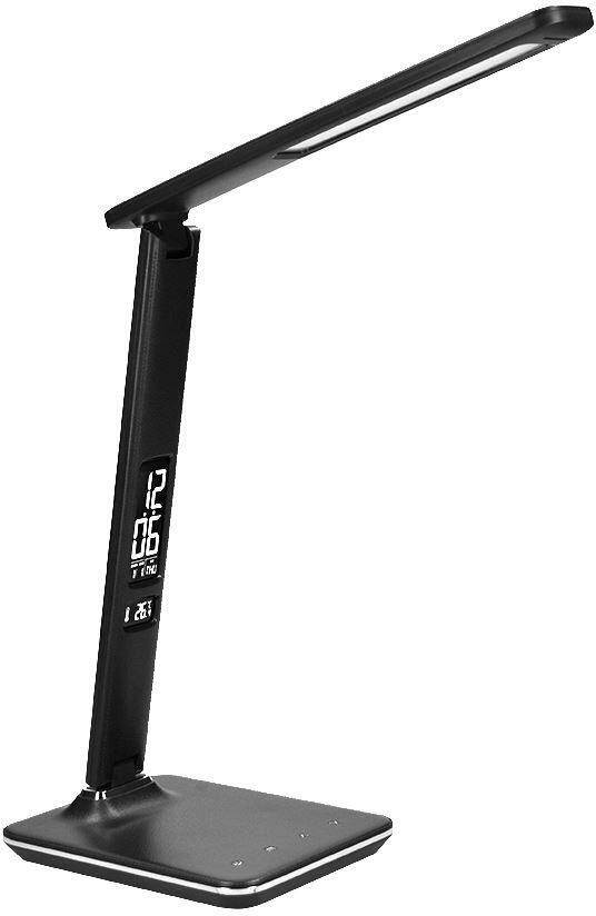 Stolní LED lampička Solight WO45-B, kůže, černá