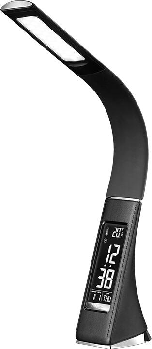 Stolní LED lampička Solight WO46-B, kůže, černá