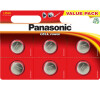 Alkalické micro-baterie Panasonic LR44, 6ks