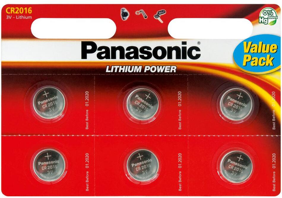 Baterie Panasonic CR-2016 6BP