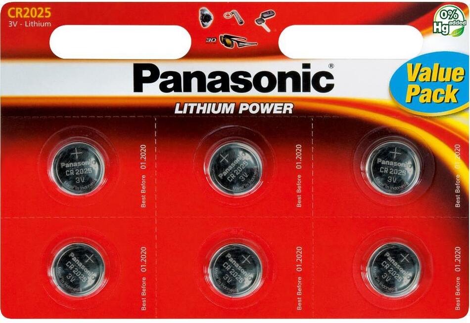 Baterie Panasonic CR-2025 6BP