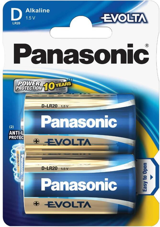 Baterie Panasonic LR20 2BP Evolta D 2ks