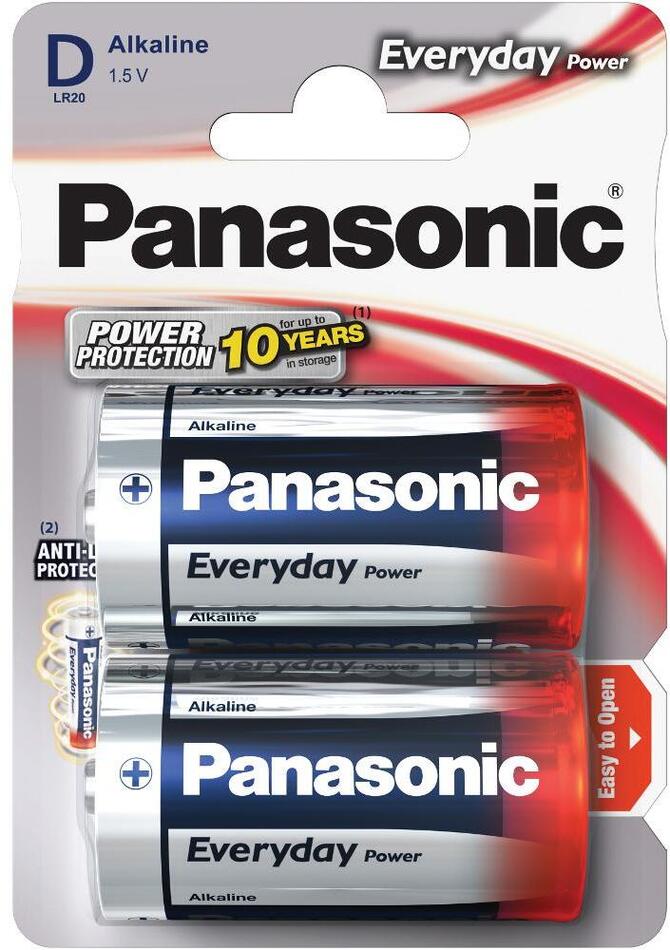 Baterie Panasonic LR20 2BP Ev Power D 2ks