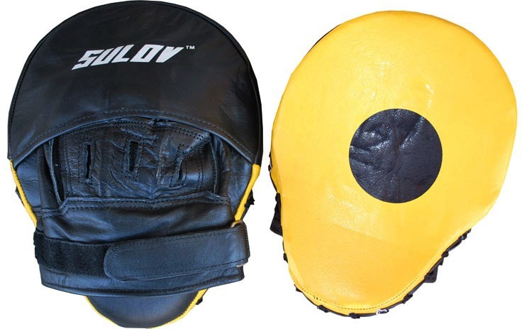 Box lapa prohnutá SULOV® kožená, pár, žluto-černá