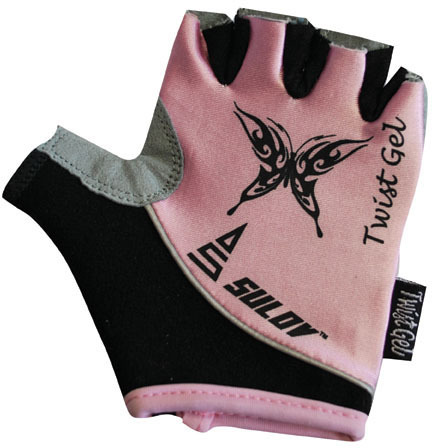 Cyklorukavice SULOV® TWIST GEL, vel. S, růžové