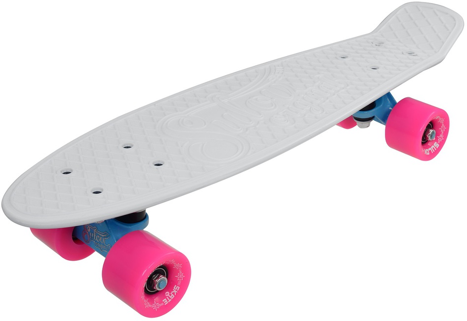 Penny board 22" SULOV® NEON SPEEDWAY bílo-růžový