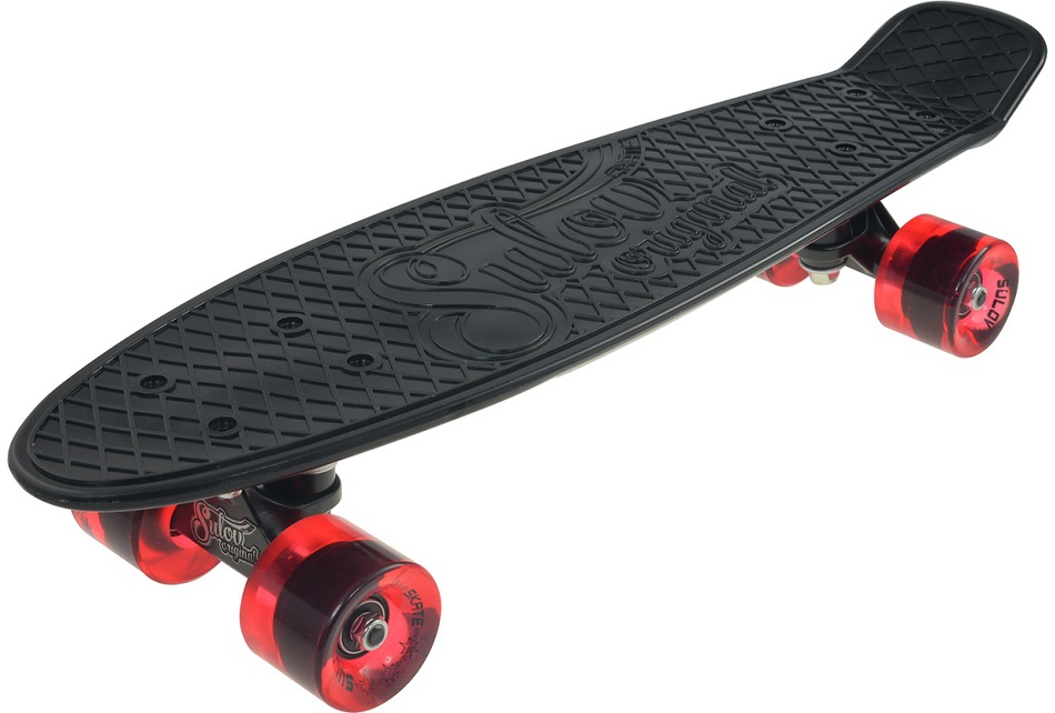 Penny board 22" SULOV® RETRO VENICE černo-tr.červený