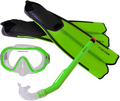Potápěčský set CALTER® KIDS S06+M168+F41 PVC RULYT®, zelený