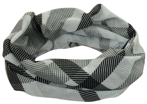 Sportovní šátek SULOV®, šedo-černý