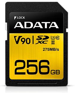 ADATA SDXC 256GB UHS-II U3 (275/155MB) (ASDX256GUII3CL10-C)