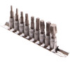 Sada bitů TORX, 9ks, 1/4", T10-T60 GEKO