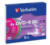 VERBATIM DVD+R(5-pack)DoubleLayer/Slim/8.5GB/8X