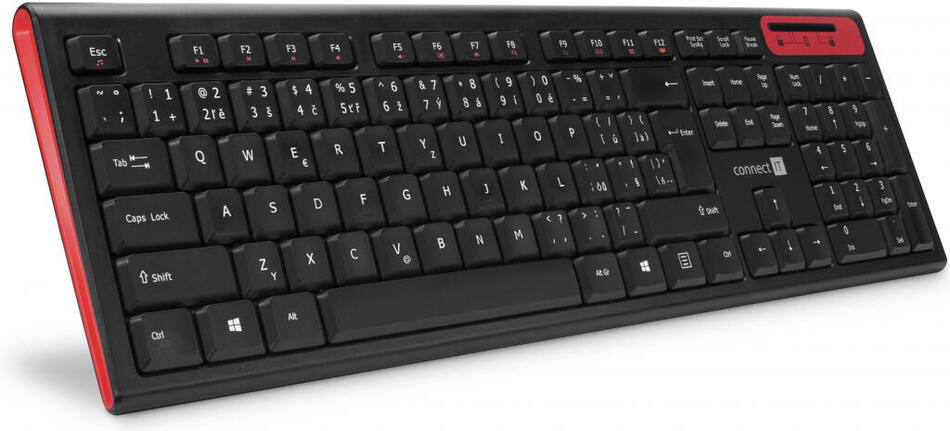 CONNECT IT Multimediální bezdrátová klávesnice, 2,4GHz, USB, CZ + SK layout, černá (CKB-3000-CS)