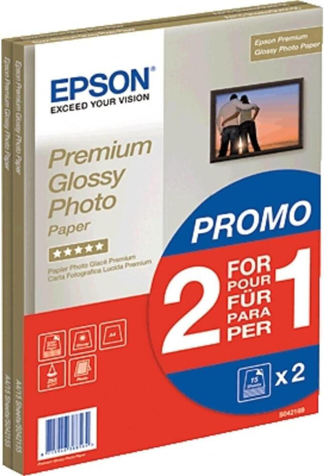 Epson papír Premium Glossy Photo, 255g/m, A4, 30ks (C13S042169)