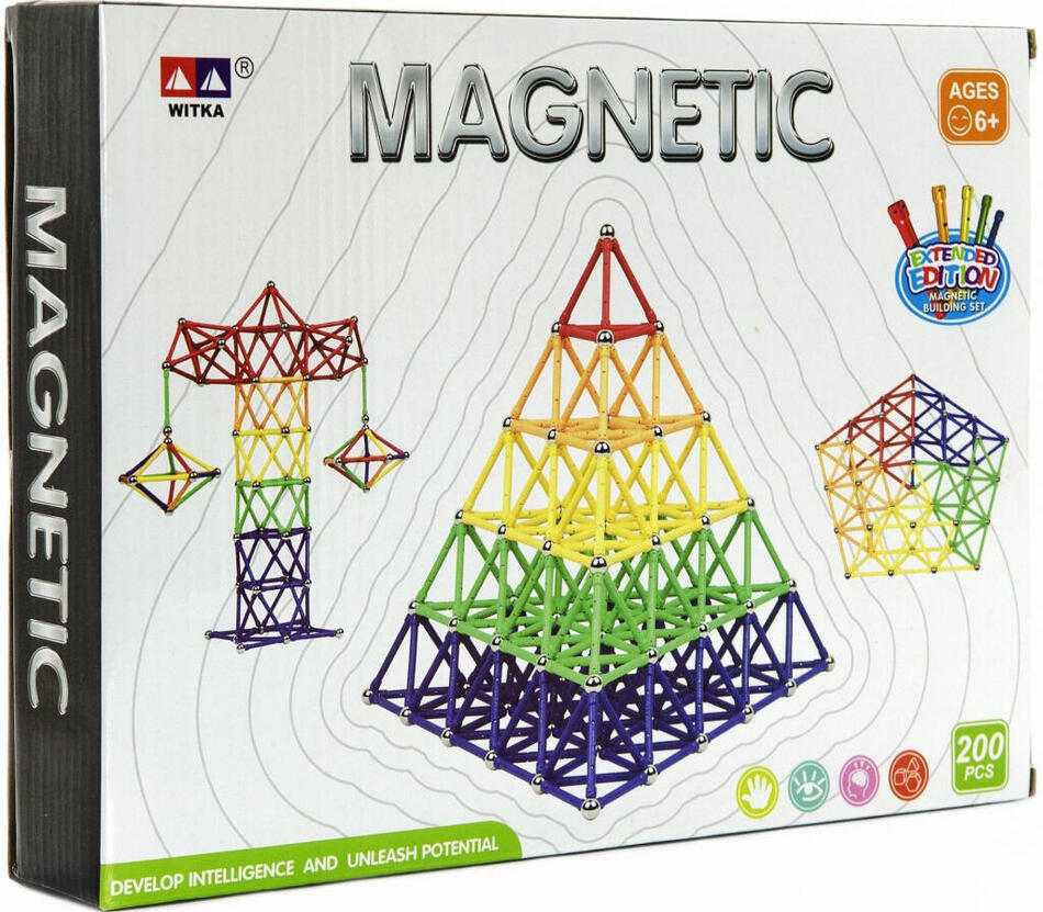 Magnetická stavebnice Teddies 200ks