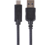 USB kabel Emos SM7021BL 3.0 A/M - USB 3.1 C/M, 1m, černý