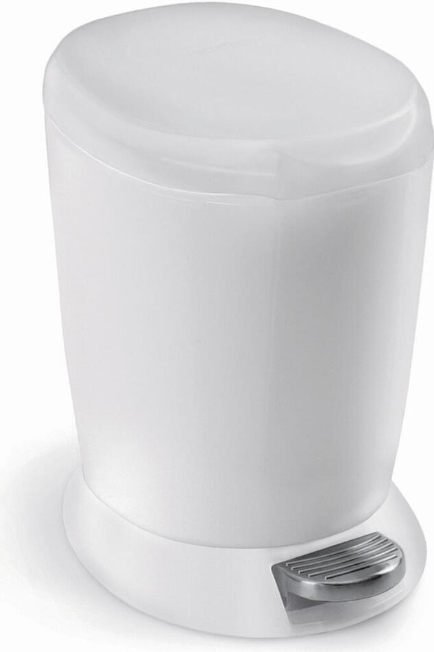 Pedálový odpadkový koš Simplehuman – 6 l, bílý plast CW1318
