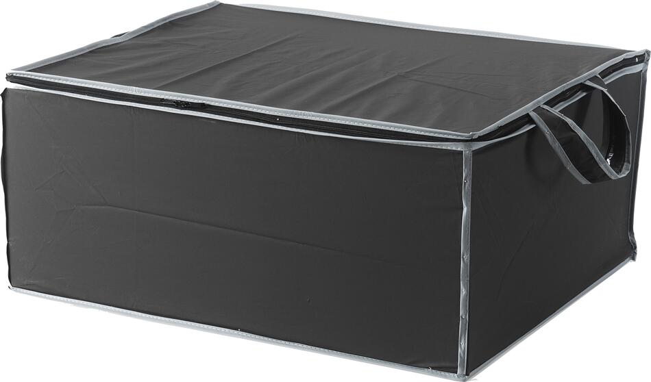 Textilní úložný box na 2 peřiny Compactor URBAN 55 x 45 x 25 cm – černý