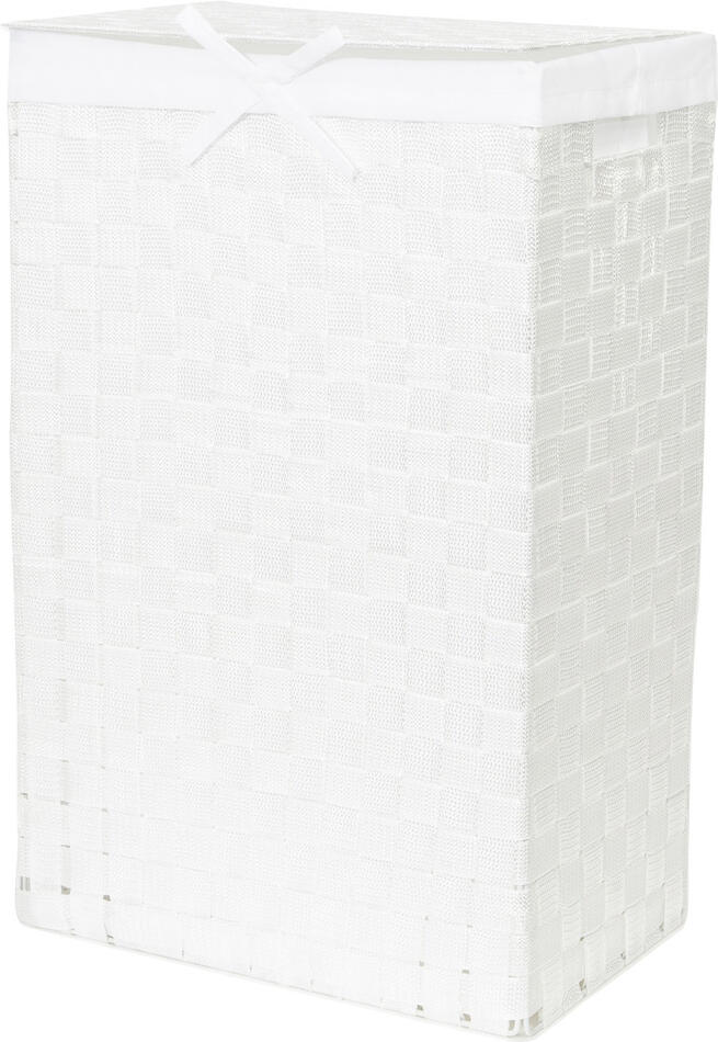 Koš na prádlo s víkem Compactor Stan, 55 L, 25 x 38 x 60 cm, bílý