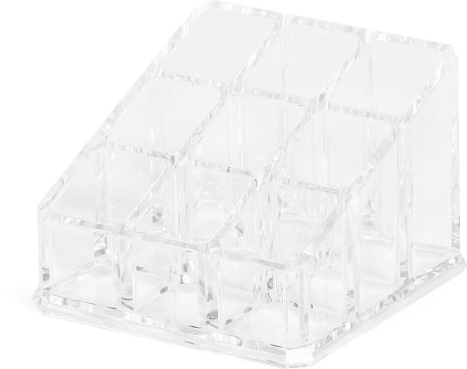 Organizér na rtěnky Compactor – 9 přihrádek, čirý plast