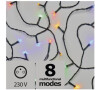 LED vánoční řetěz, 8m, multicolor, programy