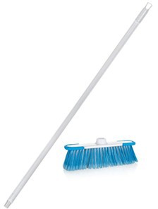 Smeták s násadou EXCLUSIVE 32 cm s italským závitem, tyč 130 cm, bílo-světlemodrý