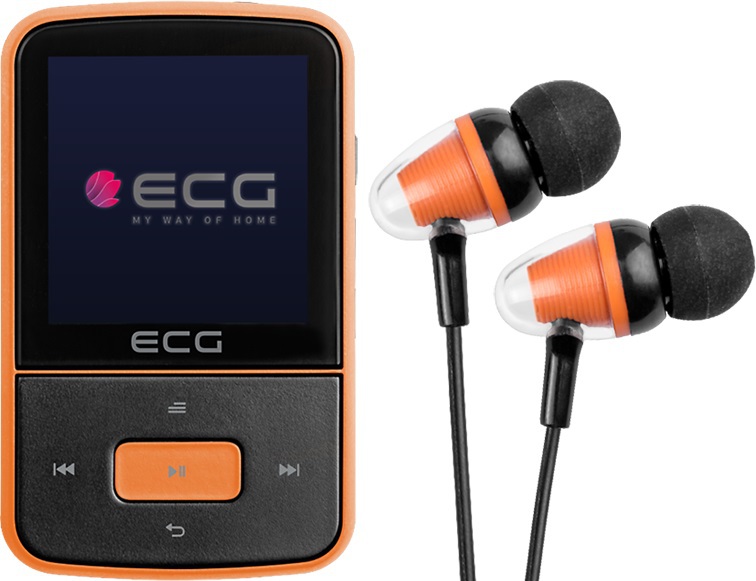 MP4 přehrávač ECG PMP 30 8GB, černo/oranžový