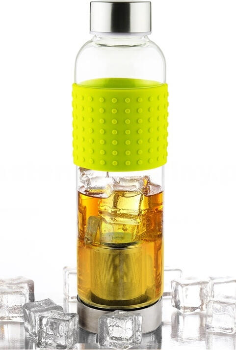 Láhev ASOBU Ice Tea&Ice Coffee IT2GO s infuserem 0,4 l, žlutá