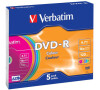 VERBATIM DVD-R 4,7GB/ 16x/ slim colour/ 5pack (43557)