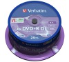 VERBATIM DVD+R DoubleLayer 8,5GB/ 8x/ MATT SILVER/ 25pack/ spindle (43757)