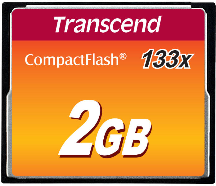 Transcend 2GB CF (133X) paměťová karta (MLC) (TS2GCF133)