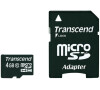 Transcend 4GB microSDHC (Class 10) paměťová karta (s adaptérem) (TS4GUSDHC10)