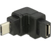 Delock adaptér USB 2.0 Micro-B samec > USB 2.0 Micro-B samice pravoúhlá nahoru (65669)