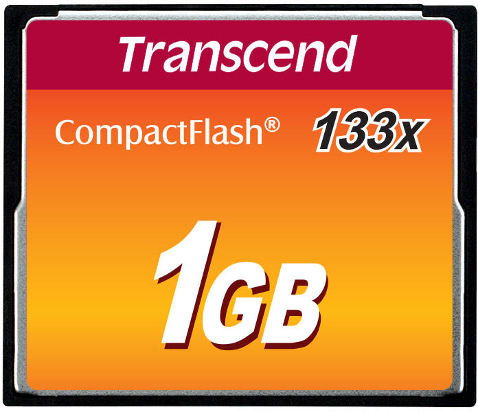 Transcend 1GB CF (133X) paměťová karta (TS1GCF133)