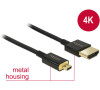 Delock Kabel High Speed HDMI s Ethernetem - HDMI-A samec > HDMI Micro-D samec 3D 4K 1,5 m Slim Premium (84782)