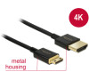 Delock Kabel High Speed HDMI s Ethernetem - HDMI-A samec > HDMI Mini-C samec 3D 4K 1 m Slim Premium (84776)
