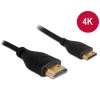 Delock Kabel High Speed HDMI s Ethernetem A- samec > mini C-samec Slim 1 m (83132)